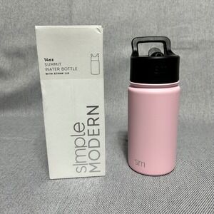 Simple Modern Summit Water Bottle Kids 14oz Blush Pink Insulated Stainless Steel